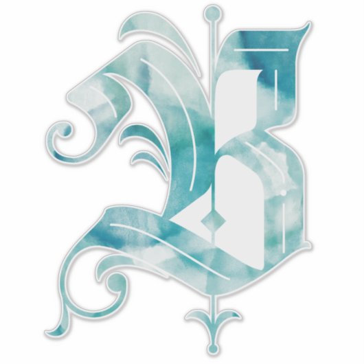 ZWARTE VALENTIJN -B- STICKER (Voorkant)