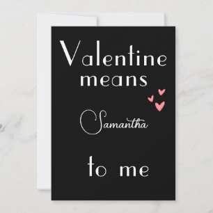 Zwarte Valentijnkaart voor geliefden Feestdagenkaart