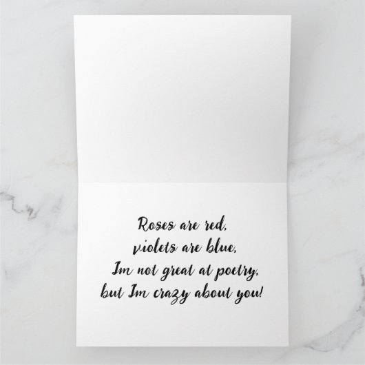 Zwarte Valentijnsdag Kat Kaart (Binnen)