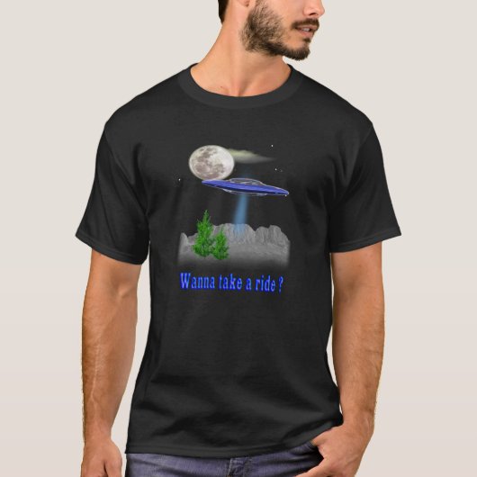 Zwarte van de de abductie de grappige t-shirt van (Voorkant)