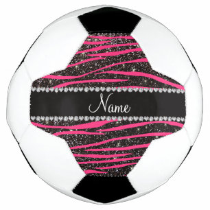 Zwarte van de naam schittert de hete roze voetbal