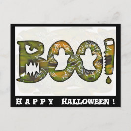 Zwarte van Halloween van het BOE-GEROEP de Feestdagenkaart