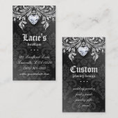 Zwarte van het Damast van het Visitekaartje van (Voorkant / Achterkant)