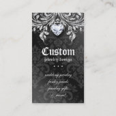 Zwarte van het Damast van het Visitekaartje van (Achterkant)