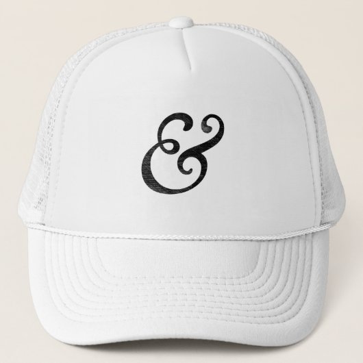 Zwarte van het Letterzetsel van de Stijl van Goudy Trucker Pet (Voorkant)