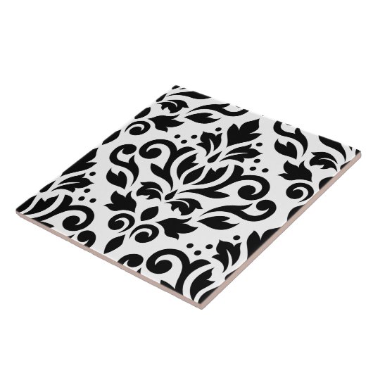 Zwarte van het Ontwerp van het Damast van de rol Tegeltje (Zijkant)