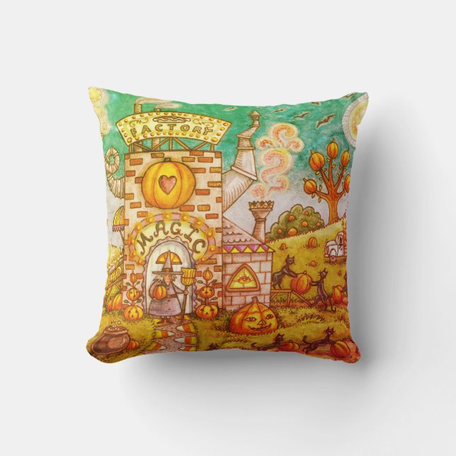 ZWARTE VANGST, WITCH PUMPKIN PIE FACTORY SIERKUSSE KUSSEN (Voorkant)