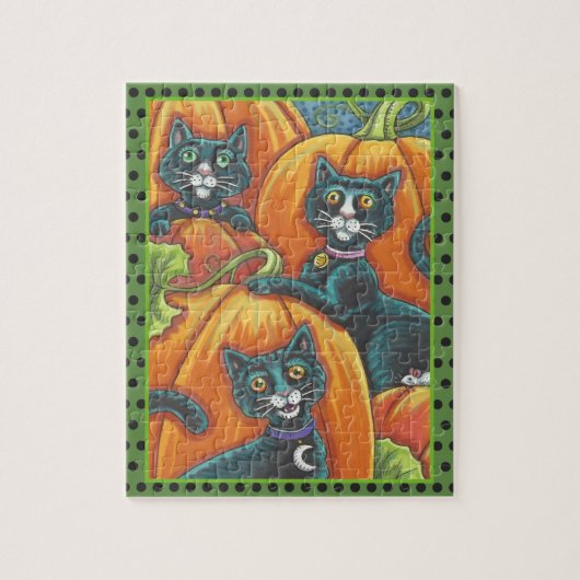 ZWARTE VANGSTEN, MUIS, POMPKIN PATCH HALLOEEN PUZZ LEGPUZZEL (Verticaal)
