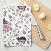 ZWARTE VANGSTEN OP VREEMDE STROMEN - roze palet Theedoek (Quarter Fold)