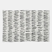 Zwarte varen Print voor Boerderij Theedoek (Horizontaal)