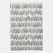 Zwarte varen Print voor Boerderij Theedoek (Verticaal)