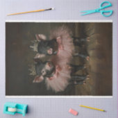  zwarte varkens in Tutu's Decoupage Tissuepapier (Craft)