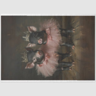 zwarte varkens in Tutu's Decoupage Tissuepapier