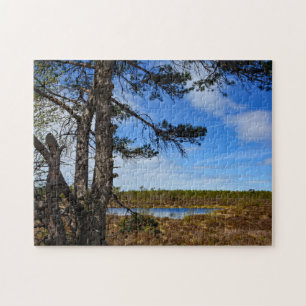 Zwarte veen legpuzzel