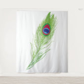 Zwarte Veer Tapijtwerk Wandkleed (Voorkant)