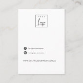 ZWARTE VELVET LICHTE STRINGS KETTING BAND DISPLAY  VISITEKAARTJE (Achterkant)