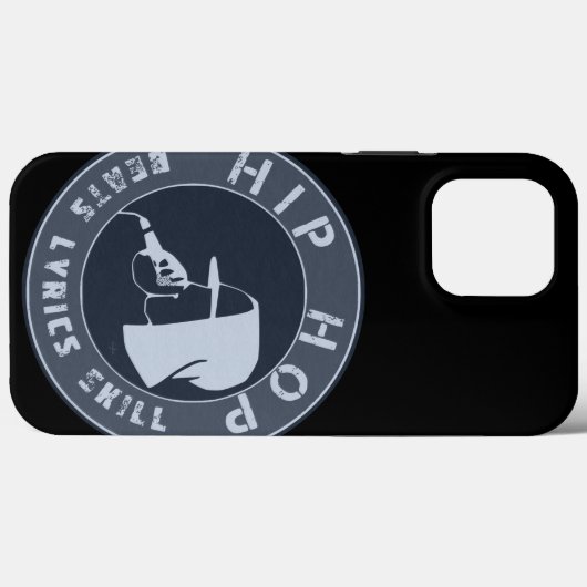 Zwarte vent in Hoodie Rapping op Mic Case-Mate iPhone Case (Achterkant (horizontaal))