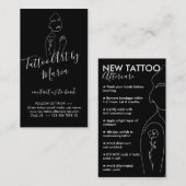 Zwarte ventilator op schouderschouderschouder voor visitekaartje (Voorkant / Achterkant)