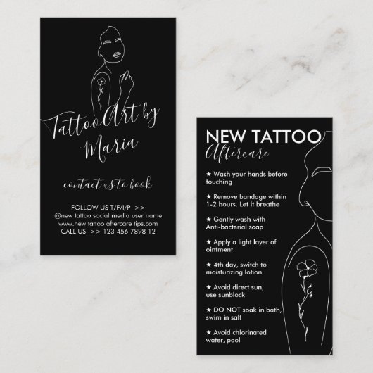 Zwarte ventilator op schouderschouderschouder voor visitekaartje (Voorkant / Achterkant)