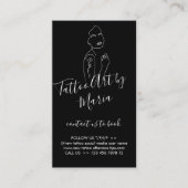 Zwarte ventilator op schouderschouderschouder voor visitekaartje (Voorkant)