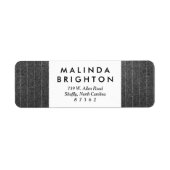 Zwarte verbinding met houtskool, grijs Pinstripe T Etiket (Voorkant)