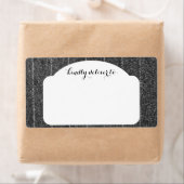 Zwarte verbinding met houtskool, grijs Pinstripe T Etiket (Insitu)