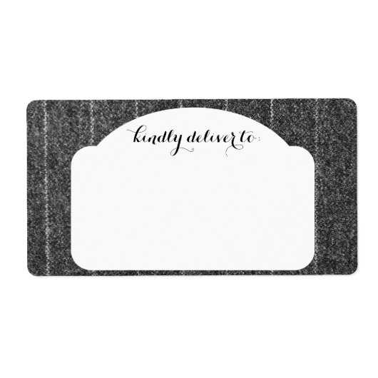 Zwarte verbinding met houtskool, grijs Pinstripe T Etiket (Voorkant)