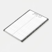Zwarte verbinding met houtskool, grijs Pinstripe T Post-it® Notes (Schuin)