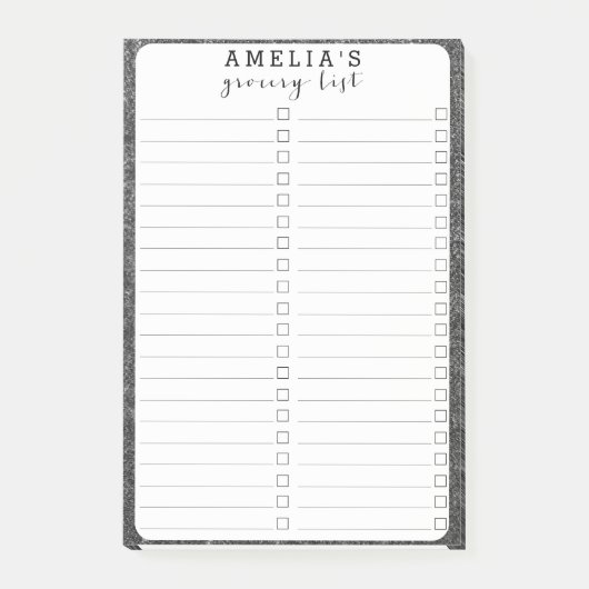 Zwarte verbinding met houtskool, grijs Pinstripe T Post-it® Notes (Voorkant)
