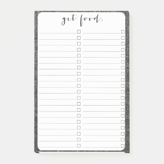 Zwarte verbinding met houtskool, grijs Pinstripe T Post-it® Notes (Voorkant)