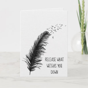 Zwarte veren en vogels kaart