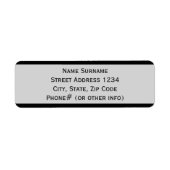 Zwarte verf etiket (Voorkant)