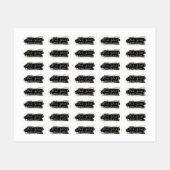 Zwarte verfslag & moderne gouden geometrische kled labels (Vel)