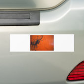 Zwarte verfsplaat op sinaasappel bumpersticker (Op auto)