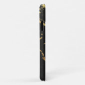 Zwarte vergulde marmer met Fleur de lis Case-Mate iPhone Case (Achterkant/rechts)