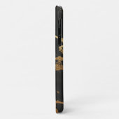 Zwarte vergulde marmer met Fleur de lis Case-Mate iPhone Case (Achterkant/links)