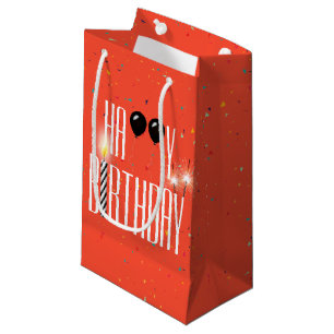Zwarte verjaardagsballonnen en vonken  klein cadeauzakje