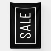 ZWARTE VERKOOPSIGN SPANDOEK (Verticaal)