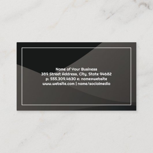 Zwarte verlopende lagen | Modern Visitekaartje (Achterkant)