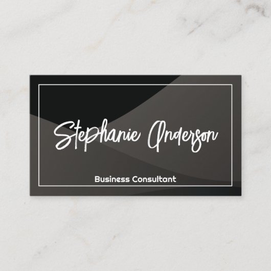 Zwarte verlopende lagen | Modern Visitekaartje (Voorkant)