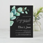 zwarte verlovingsgroep eucalyptus kaart (Staand voorkant)