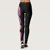 Zwarte Vermont State Red Cover Flower Leggings (Achterkant)
