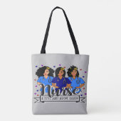 Zwarte verpleegster Afro Care Tote Bag (Achterkant)