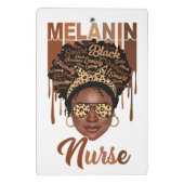 Zwarte verpleegster leven kan verpleegschool melan mini klembord (Achterkant)