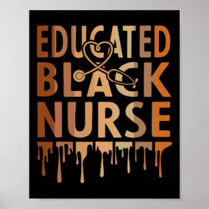 Zwarte Verpleegster Melanine Verpleegster Opgeleid Poster