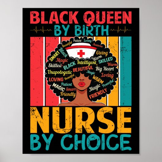 Zwarte verpleegster ophisticeerde en prachtige mel poster (Voorkant)