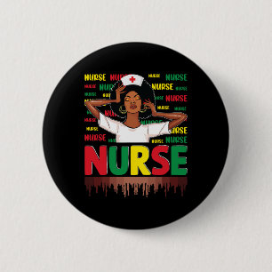Zwarte verpleegster ophisticeerde en prachtige mel ronde button 5,7 cm