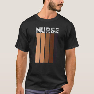 Zwarte verpleegster voor vrouwen meisjes Afrikaans T-shirt
