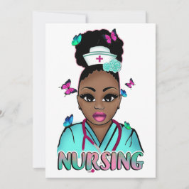 Zwarte verpleegster ziekenhuis verpleegkundigen 'm kaart