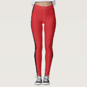Zwarte verticale streep | Tekst toevoegen | Brandw Leggings (Voorkant)